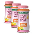 Nature'S Bounty Optimal Solutions Hair Skin & Nails With Biotin And Collagen Citrus-Flavored Gummies Vitamin Supplement 2500 Mcg 80 Ct 40 Total Servings (Pack Of 3)
