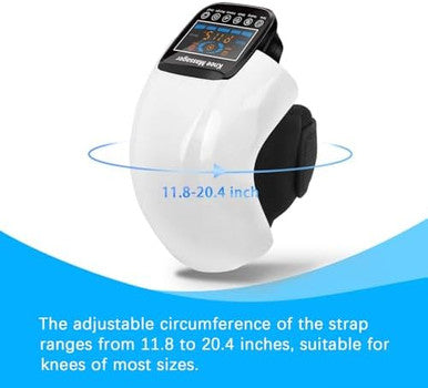 Holloii 4-In-1 Knee Massager Deep Heat Red Light Vibration & 3D Massage Cordless And Portable With Large Led Screen Ideal For Joint Pain Relief & Post-Workout Recovery For Families And Friends