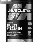 Muscletech Platinum Multivitamins For Men & Women Multivitamin Supplement For Immune Support 18 Vitamins & Minerals Vitamin A C D E B6 B12 Daily Workout Supplements For Men 180 Capsules