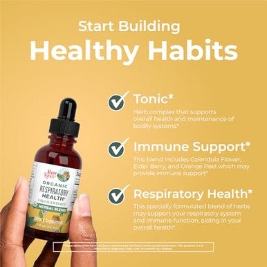 Maryruth's Organics Usda Organic Respiratory Health Liquid Drops With Mullein Leaf 1 Fl Oz