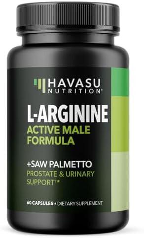 Larginine 500Mg And Saw Palmetto 500Mg Nitric Oxide And Prostate Health Supplements For Men 60 Count Endurance And Urinary Tract Function Support 1 Month Supply Vegan Nongmo Capsules