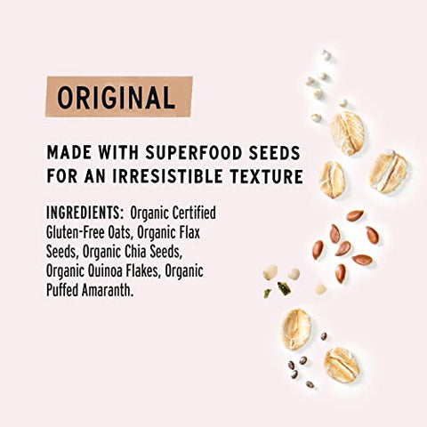 purely elizabeth Superfood Oats, Original, Amaranth, Quinoa Flakes, Flax Seeds, Chia Seeds,Gluten-Free, Non-GMO, 10oz (3 Ct.) (Pack of 2)