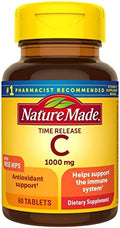 Nature Made Vitamin C 1000 Mg Time Release Tablets With Rose Hips 60 Count (Packaging May Vary)