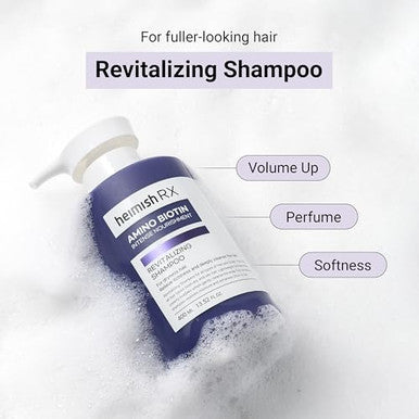 Heimish Rx Amino Biotin Revitalizing Shampoo Hair Treatment For Gentle Cleansing Hydrating Volumizing Itchiness Relief For All Types Of Hair & Scalp With Amino Acid Biotin 400Ml (13.52 Fl.Oz)
