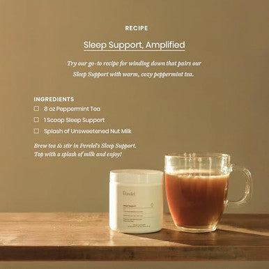 Perelel Sleep Support Magnesium Powder Blend With Lemon Balm, Relaxing Herbal Formula, Soy & Gluten , Non Gmo, Honey Lemon Flavor, 2.96 Oz