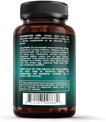 Sunergetic Premium Lung Support Supplement Lung Cleanse & Detox Supplement With Mullein Leaf Nac Bromelain & Boswellialung Health Formula For Respiratory Breathing & Bronchial Health60 Capsules