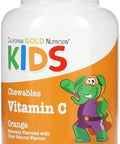 California Gold Nutrition Chewable Vitamin C For Children Orange 90 Vegetarian Tablets