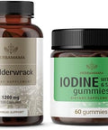Herbamama Bladderwrack And Iodine Kit - Bundle Of Bladderwrack Capsules & Potassium Iodine Zinc And Selenium Gummies - Vegan Non-Gmo Gelatin- - 2 Pack