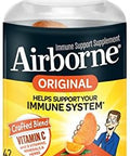 Airborne 750Mg Vitamin C Gummies For Adults Immune Support Supplement With Powerful Antioxidants Vitamins C & E 42 Gummies Zesty Orange Flavor