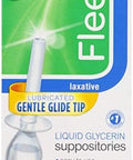 Fleet Liquid Glycerin Suppositories For Adult Constipation 7.5 Ml 4 Bottles (4 Pack)