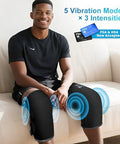 Comfier Heated Knee Massager With Vibration Graphene Heating Knee Wrap With 5 Modes Adjustable Size For All User