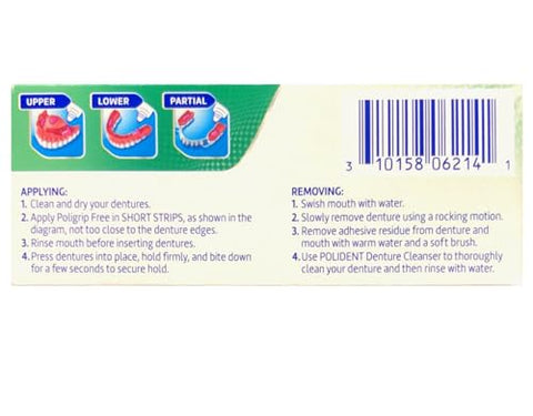 Poligrip (Pack Of 5) Super Denture Adhesive Cream - Strong All-Day Hold Zinc No Artificial Flavors Or Colors - 0.75 Oz Each