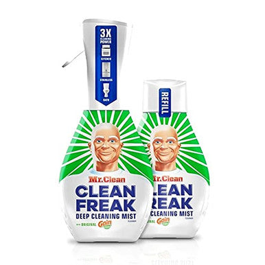Mr. Clean Freak Deep Cleaning Mist Multi-Surface Spray With Gain Original Bundle 1 Starter 1 Refill