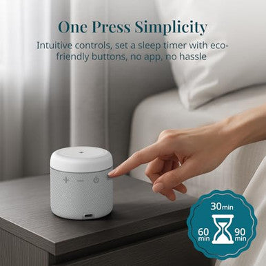 Anjank White Noise Sound Machine With Wireless Charger Stand 20 Soothing Sleep Sounds 32-Levels Volume Auto-Off Timer Magnetic Charging For Iphone White Noise Machine For Adults Home Travel