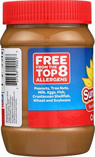SunButter Creamy Sunflower Seed Spread 16 OZ Plastic Jars (Pack of 3)