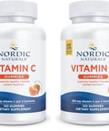 Nordic Naturals Vitamin C Gummies Tart Tangerine - 120 Gummies - 250 Mg Vitamin C - Immune Support Antioxidant Protection Child Growth & Development - Non-Gmo Vegan - 60 Servings (Pack Of 2)