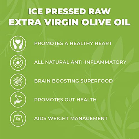 MaryRuth Organics Olive Oil | USDA Organic Extra Virgin Olive Oil | Ice Pressed Extra Virgin Olive Oil | Supports Digestive Health | High in Nutrients | Raw | Vegan | Non-GMO | Gluten Free | 12 Fl Oz