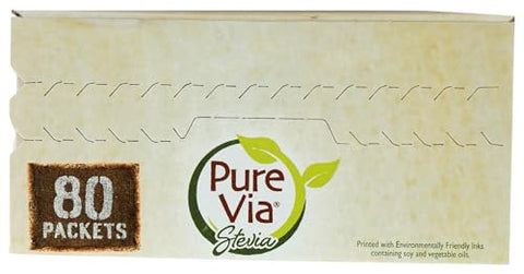 Purevia, Sweetener Stevia Zero Calorie, 80 Count