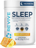 Revive Md Melatonin Sleep Support Supplement For Adults Honey Lemon Natural Sleep Aid Supplements With Magnesium (Glycinate) Inositol & Ltheanine For Deep Relaxation (30 Servings)