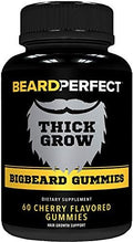 Thickgrow Bigbeard Gummies - Get A Stronger, Longer, Thicker Beard Growth Formula For Men With Biotin, B12, And 10+ Elite Beard-Building Vitamins Nutrients 60 Cherry Flavored Gummies