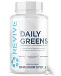 Revive Md Daily Greens Supplement For Men & Women - Superfood & Antioxidant Blend W/Digestive Enzymes Prebiotics & Probiotics For Immune Support Digestive & Gut Health - 180 Capsules (60 Servings)
