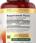 Carlyle Chewable Vitamin D3 2000 IU (50mcg) 180 Chewable Tablets Berry Flavor Vegetarian NonGMO and Gluten Free Supplement