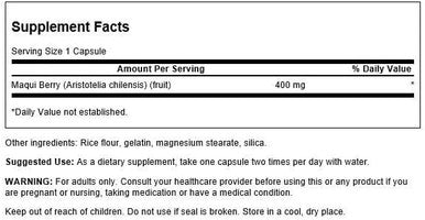 Swanson Full Spectrum Maqui Berry 400 Milligrams 60 Capsules