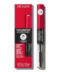 Revlon Liquid Lipstick With Clear Lip Gloss Colorstay Overtime Lipcolor Dual Ended With Vitamin E 040 Forever Scarlet 0.07 Fl Oz
