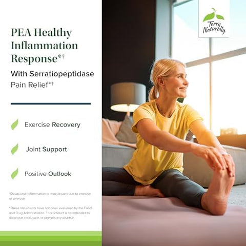 Terry Naturally Pea Healthy Inflammation Response Joint Health Support Exercise Performance & Postworkout Support Contains No Dairy Gluten Or Soy 60 Capsules (30 Servings)