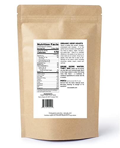 USA Grown Organic Hemp Hearts I 1 LB Bag I | USA Grown | Hulled & Cleaned In-House Daily | Raw, Non GMO, Gluten Free, Vegan