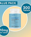 Curist Famotidine 10Mg Bulk Pack (300 Count Tablets) Acid Reflux Medicine For Heartburn Relief Otc Maximum Strength Stomach Acid Reducer Anti Acid Relief Tablets For Indigestion Heartburn Relief