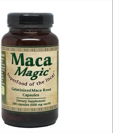 Maca Magic Made With Organic Gelatinized Maca Powder Capsules (200 Ct)