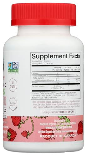 Maryruth's Mary Ruth's Organic Kids Strawberry Probiotic Gummies 60 Ct