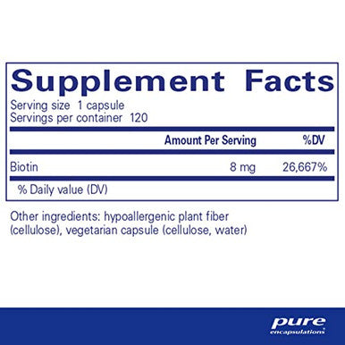 Pure Encapsulations Biotin 8 mg 120 vcaps