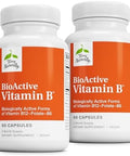 Terry Naturally Bioactive Vitamin B Aid Heart Health With Bioactive B Vitamins Supplement With Folate & Calcium B Complex Vitamin To Aid Nervous System Function 60 Capsules (Pack Of 2)