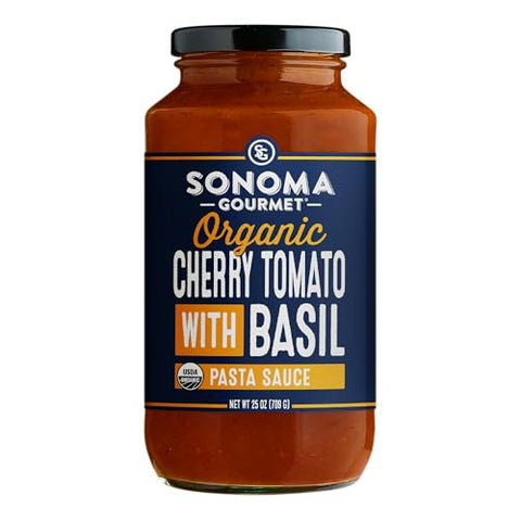 Sonoma Gourmet Pasta Sauce Variety Pack | 6 Flavors: Lemon Herb Ricotta, Vodka Cream, Kale Pesto, Creamy Tomato Parmesan, Cherry Tomato Basil & Roasted Garlic | No Sugar Added | Non-GMO | 25oz Jars