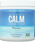 Natural Vitality Calm Magnesium Powder Plus Calcium Unflavored 8 Ounces (Package May Vary)