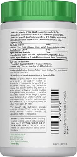 Lil' Sprouts Kids Multivitamin With Probiotics 50 Chewable