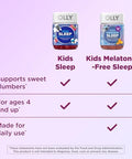 Olly Kids Melatonin Sleep Gummy Supplement Supports Sleep Quality Magnesium LTheanine Lemon Balm Cloudberry Peach Flavored 25 Day Supply 50 Count