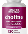 Mother'S Promise Prenatal Choline Supplements 550Mg | 120 Capsules | Supports Baby S Brain Development & Cognitive Function During Pregnancy & Nursing | Ultra Pure Natal Vitacholine Vegan Choline Bitartrate For Women