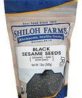 Shiloh Farms Organic Black Sesame Seeds 12 Ounce Bag (Pack of 2)