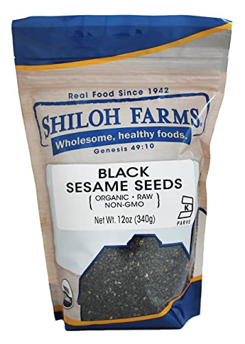 Shiloh Farms Organic Black Sesame Seeds 12 Ounce Bag (Pack of 2)