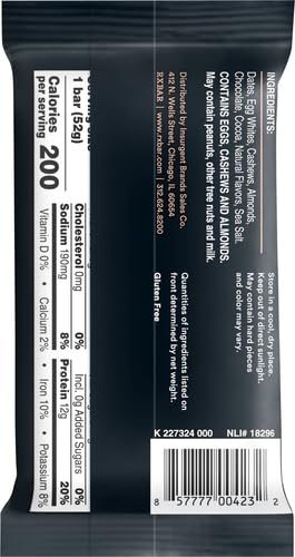 Rxbar Rx Bar Chocolate Sea Salt Protein Bar 1.83 Oz 12 Count