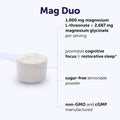 Micro Ingredients Mag Duo Magtein Magnesium L-Threonate & Magnesium Glycinate Powder Restful Sleep Calm & Focus Support 2-In-1 Advanced Magnesium Formula Sugar-Free Lemonade Flavor