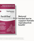 Fairhaven Health Fertilitea Organic Fertility Tea For Women To Support Reproductive Health Prenatal Herbal Tea To Support Menstrual Cycle & Hormone Balance Contains Vitex Mint 60 Servings