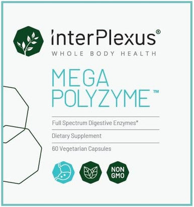 Interplexus Megapolyzyme Full Spectrum Vegetarian Digestive Enzymes With Bromelain For Gastrointestinal Support Dairy Soy 60 Capsules (60 Servings)