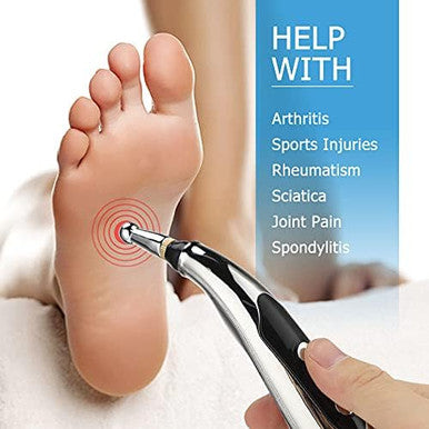 Hkrhsy 5-In-1Electronic Acupuncture Pen Electric Meridians Therapy Heal Massager Meridian Energy Pen Relief Pain Tools