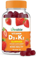 Lifeable Vitamin D3 K2 Gummies For Adults 1000Iu D3 And K2 100Mcg Great Tasting D3 And K2 Supplements For Bone Health And Immunity Vit D3 K2 For Adults Men And Women 60 Gummies