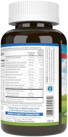 Carlson Labs PreNatal Multivitamin Tablets with DHA 120 Count