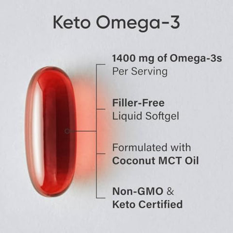 Sports Research Keto Omega Fish Oil With Wild Sockeye Salmon Antarctic Krill Oil Astaxanthin & Coconut Mct Oil - 1200Mg Of Epa & Dha Per Serving Keto Certified & Non-Gmo Verified (120 Softgels)